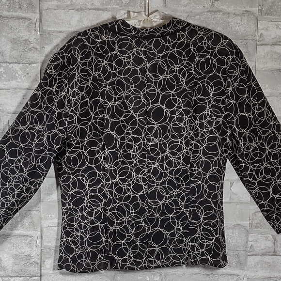 Circle Print Silk Chiffon Jacket - Picture 3 of 8